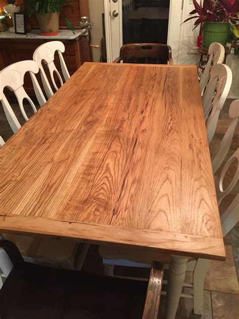 hickory dining table top